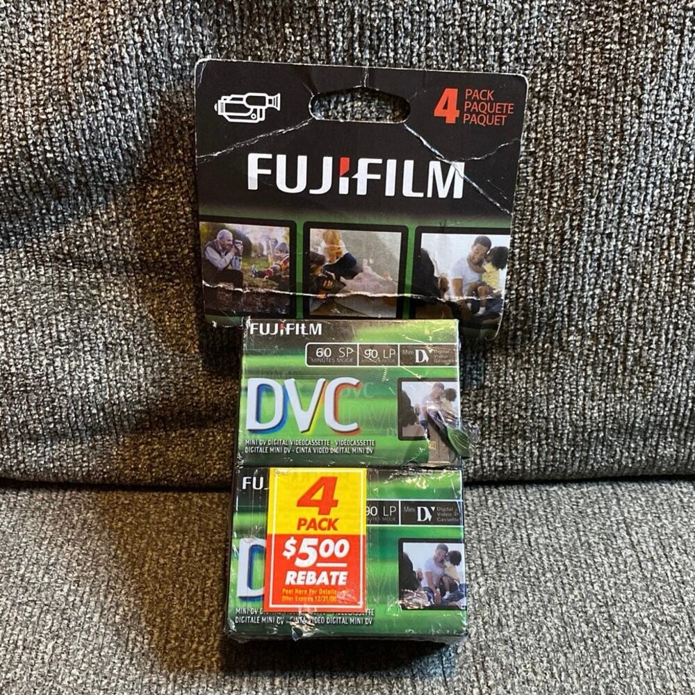 4 x Fujifilm DVC Mini DV Digital Video Cassette 60 SP 90 LP New and Sealed
